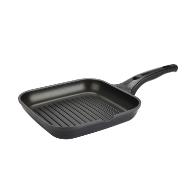 Commichef Cast Aluminium Grill Pan 24cm Black