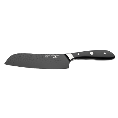RF Ashwood Black Hammered Santoku Knife 17.5cm