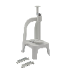 Benriner Cook's Help Verticle Spiraliser with 3 Interchangeable Blades White