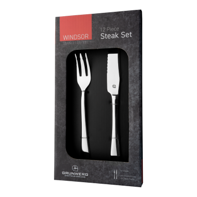 Windsor 18/0 12 Piece Steak Knife and Fork Set