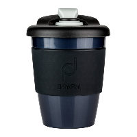 Drink Pod Re-Useable Coffee Cup Plastic 340ml Black
