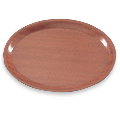 Mahogany Oval Wood Tray 27"X 22