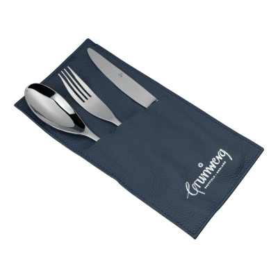 Leather Cutlery Pouch for 3 Pieces