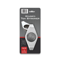 S/S Winged Tea Strainer+Dripbowl,Crd