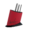 Global 4Pce MRJ Knife Block Set Red/Black