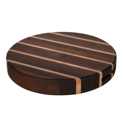 R Forest Cutting Board Round Multi Wood Acacia & Rubberwood 35cm Dia 4.5cm