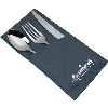 3 PCE CUTLERY SET WITH LEATHER POUCH, PRISM