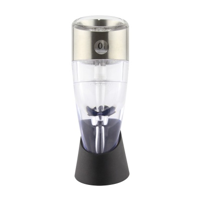 ADJUSTABLE WINE AERATOR WITH STAND, IN BAMBOO BOX