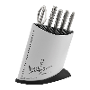 Global 6Pce MRJ Knife Block Set White/Black