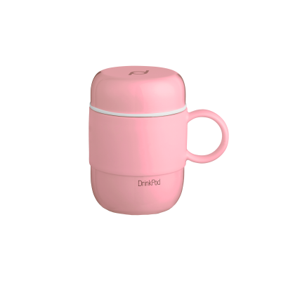 Drink Pod Mug Flask with Handle 280ml  Pink