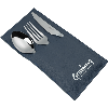 3 PCE CUTLERY SET WITH LEATHER POUCH, LUMA
