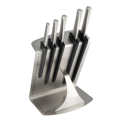 Global Ukon 6 Piece Z Shape Knife Block Set