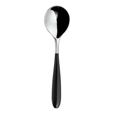 Yin & Yang 2 Soup Spoons Black
