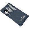 3 PCE CUTLERY SET WITH LEATHER POUCH, IMPRESSION