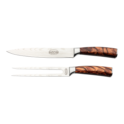 RF Sunrise 2 Piece Carving Set Amber