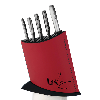 Global 7Pce MRJ Knife Block Set Red/Black