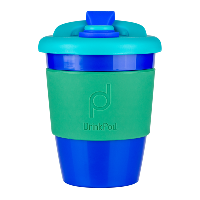 Drink Pod Re-Useable Coffee Cup Plastic 340ml Blue