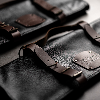 Global 5 Pocket Black Leather Knife Case