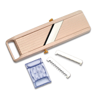 Benriner Mandolin Slicer with 3 Interchangeable Blades Ivory