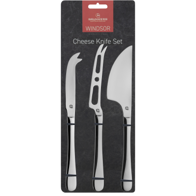 Windsor Carded 18/0 3 Piece Cheese Set
