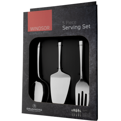 Windsor Carded 18/0 5 Piece Serving Set