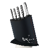 Global 7Pce MRJ Knife Block Set Black/Red