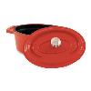 Oval Cocotte & Cover, Red