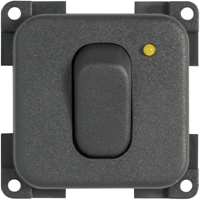 CBE Grey Single Switch with LED