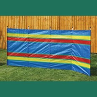 5 Pole Multicoloured Polythene Windbreak