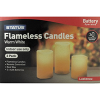 Status 3 x Flameless Candles (6 packs)
