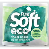 Puresoft eco toilet rolls (Quantity 1 = 10 x 4 pack)