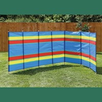 8 Pole Multicoloured Polythene Windbreak