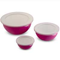 Omada Sanaliving Fuscia 3 Piece Bowl Set