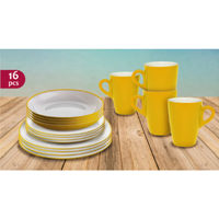 Omada Eat Pop yellow 16 piece dinner Set