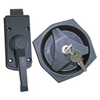 FAWO Inner and outer L/H door lock in black