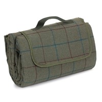 Luxury Green Tweed Picnic Blanket