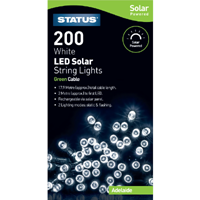 Status Adelaide 200 LED White Solar String Lights 8 boxes