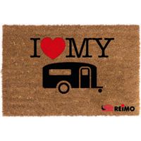 Reimo I Love My Caravan coconut door Mat