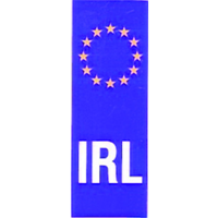 W4 Upright Euro Ireland Plate Sticker