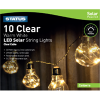 Status Canberra 10 x Warm White Solar Star Light Bulb (6 Pack)