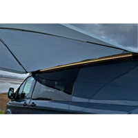 ReVace Awning Rail with LED Ford Transit Custom SWB Black