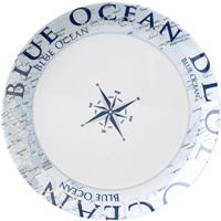 Blue Ocean Dinner Plate 25cm