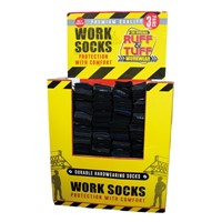 Ruff & Tuff Workwear Men’s Work Socks Size 6-11 Black