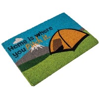 Heavy duty coir Home is where you pitch it (tent) mat