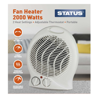 Status Fan upright Heater 2KW White