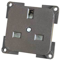 CBE Light Grey 230v 3 Pin Socket