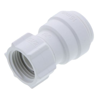 John Guest Female Coupler Tap Connector 15mm-1/2" BSP 2 pack