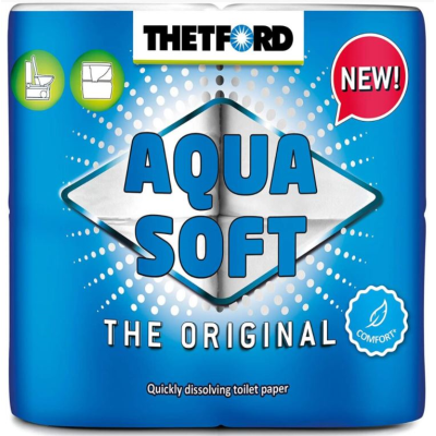 Thetford Aqua Soft toilet rolls  4 rolls per pack  (Box Qty: 15)