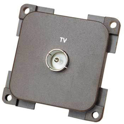 CBE Grey TV Aerial Socket Retail Packed