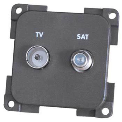 CBE Grey TV & Satellite Socket